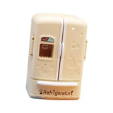 Maxbell 1:12 Dollhouse Miniature Double Door Refrigerator for Home Living Room Decor Beige