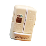 Maxbell 1:12 Dollhouse Miniature Double Door Refrigerator for Home Living Room Decor Beige