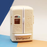 Maxbell 1:12 Dollhouse Miniature Double Door Refrigerator for Home Living Room Decor Beige