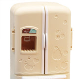 Maxbell 1:12 Dollhouse Miniature Double Door Refrigerator for Home Living Room Decor Beige