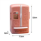 Maxbell 1:12 Dollhouse Miniature Double Door Refrigerator for Home Living Room Decor Chocolate