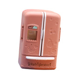 Maxbell 1:12 Dollhouse Miniature Double Door Refrigerator for Home Living Room Decor Chocolate