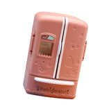 Maxbell 1:12 Dollhouse Miniature Double Door Refrigerator for Home Living Room Decor Chocolate
