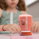 Maxbell 1:12 Dollhouse Miniature Double Door Refrigerator for Home Living Room Decor Chocolate