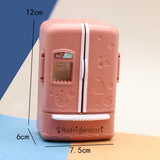 Maxbell 1:12 Dollhouse Miniature Double Door Refrigerator for Home Living Room Decor Chocolate