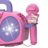 Maxbell Kids Microphone Karaoke Machine Practical Portable for Camping Picnic Indoor Pink