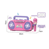 Maxbell Kids Microphone Karaoke Machine Practical Portable for Camping Picnic Indoor Pink