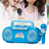 Maxbell Kids Microphone Karaoke Machine Practical Portable for Camping Picnic Indoor Blue