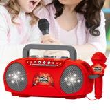 Maxbell Kids Microphone Karaoke Machine Practical Portable for Camping Picnic Indoor Red
