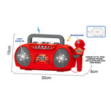 Maxbell Kids Microphone Karaoke Machine Practical Portable for Camping Picnic Indoor Red