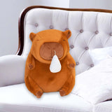 Maxbell Capybara Plush Toy with Snot Withdrawal Brown Capybara Stuffed Toy for kids