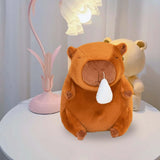 Maxbell Capybara Plush Toy with Snot Withdrawal Brown Capybara Stuffed Toy for kids