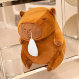 Maxbell Capybara Plush Toy with Snot Withdrawal Brown Capybara Stuffed Toy for kids