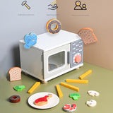 Maxbell Kids Microwave Oven Toys Playing with Food and Kitchen Toys for 3-8 Year Old