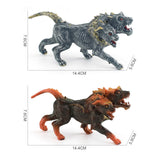 Maxbell Mythical Animal Figures Hand Painted Crafts Action Figures for Children Kids Gray