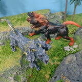 Maxbell Mythical Animal Figures Hand Painted Crafts Action Figures for Children Kids Gray