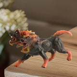 Maxbell Mythical Animal Figures Hand Painted Crafts Action Figures for Children Kids Light Red