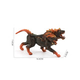 Maxbell Mythical Animal Figures Hand Painted Crafts Action Figures for Children Kids Light Red