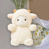 Maxbell Cartoon Plush Sheep Figure Toy Cuddly Realistic for New Year Gift Home Decor