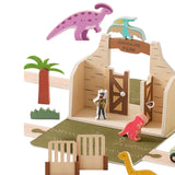 Maxbell Dinosaur Track Toy Imaginative Wooden Animal Toys Set for Kids Children Baby