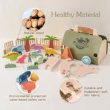 Maxbell Dinosaur Track Toy Imaginative Wooden Animal Toys Set for Kids Children Baby