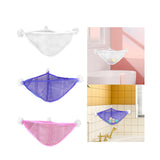 Maxbell Corner Shower Bag Bathroom Hanging Mesh Basket for Baby Boys and Girls White