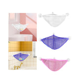 Maxbell Corner Shower Bag Bathroom Hanging Mesh Basket for Baby Boys and Girls White