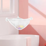 Maxbell Corner Shower Bag Bathroom Hanging Mesh Basket for Baby Boys and Girls White
