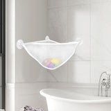 Maxbell Corner Shower Bag Bathroom Hanging Mesh Basket for Baby Boys and Girls White