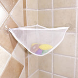 Maxbell Corner Shower Bag Bathroom Hanging Mesh Basket for Baby Boys and Girls White
