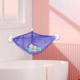 Maxbell Corner Shower Bag Bathroom Hanging Mesh Basket for Baby Boys and Girls Blue