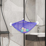 Maxbell Corner Shower Bag Bathroom Hanging Mesh Basket for Baby Boys and Girls Blue