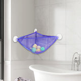Maxbell Corner Shower Bag Bathroom Hanging Mesh Basket for Baby Boys and Girls Blue