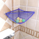 Maxbell Corner Shower Bag Bathroom Hanging Mesh Basket for Baby Boys and Girls Blue