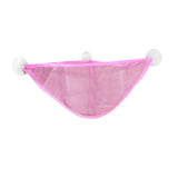Maxbell Corner Shower Bag Bathroom Hanging Mesh Basket for Baby Boys and Girls Pink