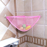 Maxbell Corner Shower Bag Bathroom Hanging Mesh Basket for Baby Boys and Girls Pink
