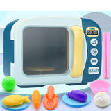 Maxbell Kids Microwave Oven Toys with Lights and Sounds for Girls Boys Children Kids Blue
