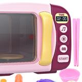 Maxbell Kids Microwave Oven Toys with Lights and Sounds for Girls Boys Children Kids Red