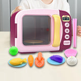 Maxbell Kids Microwave Oven Toys with Lights and Sounds for Girls Boys Children Kids Red