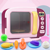 Maxbell Kids Microwave Oven Toys with Lights and Sounds for Girls Boys Children Kids Red