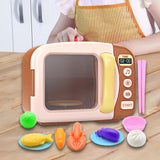 Maxbell Kids Microwave Oven Toys with Lights and Sounds for Girls Boys Children Kids Coffee