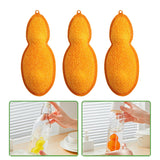 Maxbell 3 Pieces Beans Bottle Cleaner Reusable Kitchen Bottle Sponge for All Bottles Orange