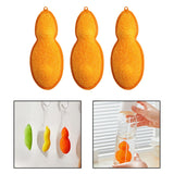Maxbell 3 Pieces Beans Bottle Cleaner Reusable Kitchen Bottle Sponge for All Bottles Orange