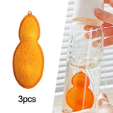 Maxbell 3 Pieces Beans Bottle Cleaner Reusable Kitchen Bottle Sponge for All Bottles Orange