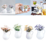 Maxbell Miniature Dollhouse Plant Dollhouse Decor for Living Room Balcony Decoration pink