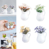 Maxbell Miniature Dollhouse Plant Dollhouse Decor for Living Room Balcony Decoration pink