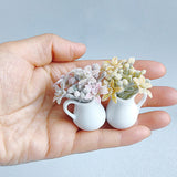 Maxbell Miniature Dollhouse Plant Dollhouse Decor for Living Room Balcony Decoration pink