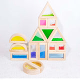 Maxbell 16 Pieces Stacking Building Blocks Learning for Parent Child Game Boys Girls