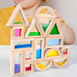 Maxbell 16 Pieces Stacking Building Blocks Learning for Parent Child Game Boys Girls