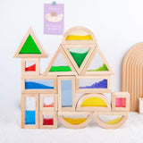 Maxbell 16 Pieces Stacking Building Blocks Learning for Parent Child Game Boys Girls